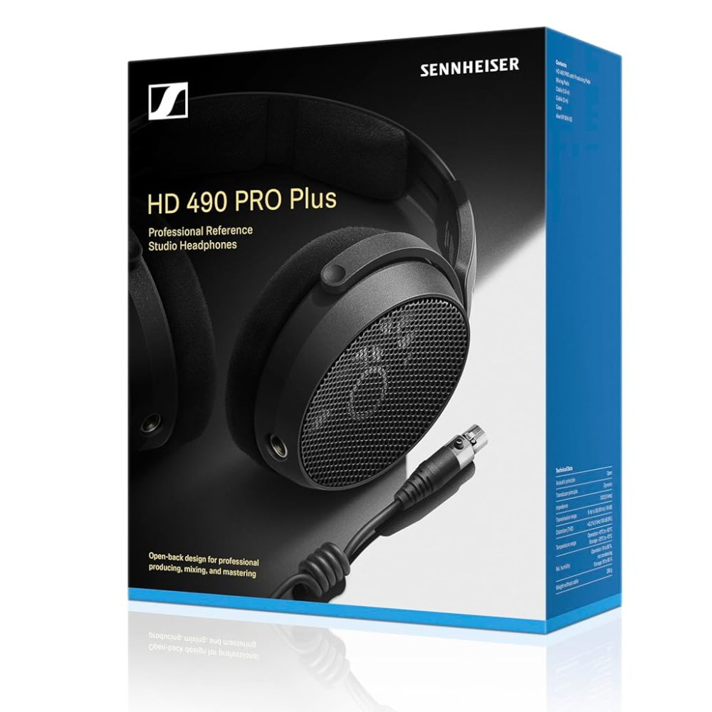 SENNHEISER HD 490 PRO Plus Open-Back Studio Reference Headphones | Ultra-Wide 3D Soundstage | 5Hz–36kHz FR | Interchangeable Earpads | Ideal for Mixing, Mastering, Recording & Music Production - Image 9